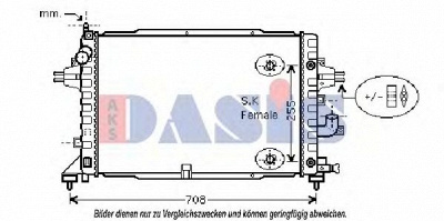 AKS DASIS 150092n -  Радиатор, охлаждение двигателя